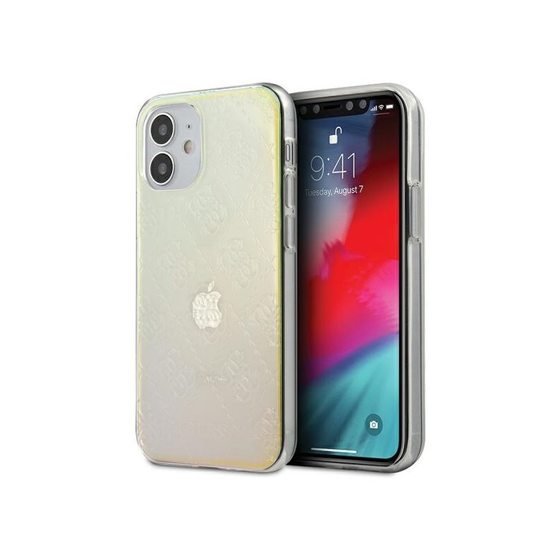 Guess iPhone 12 mini iridescent hardcase 4G 3D Pattern Collection