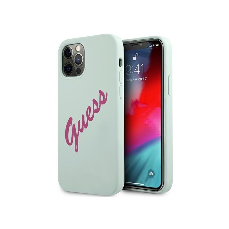 Guess iPhone 12/12 Pro blue fuse hardcase Silicone Vintage