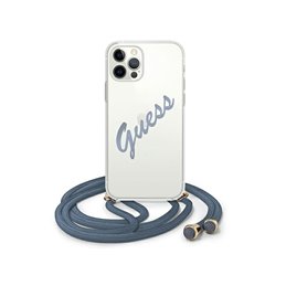 Guess iPhone 12/12 Pro blue hardcase Script Vintage