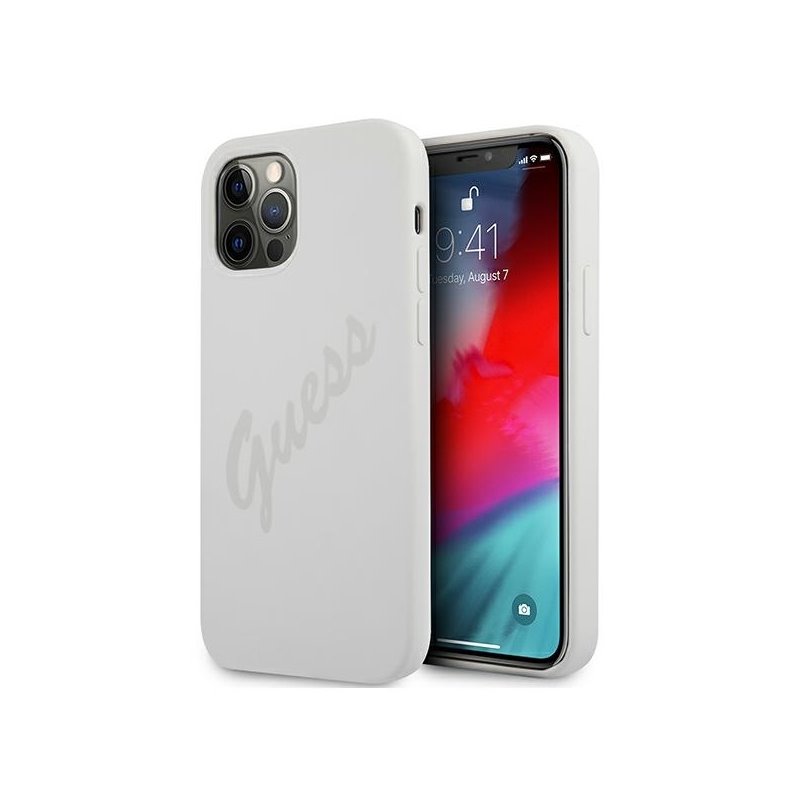 Guess iPhone 12 Pro Max cream hardcase Script Vintage