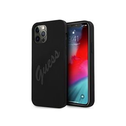 Guess iPhone 12 Pro Max black hardcase Script Vintage
