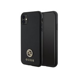 Guess iPhone Xr/11 black hardcase Strass Metal Logo