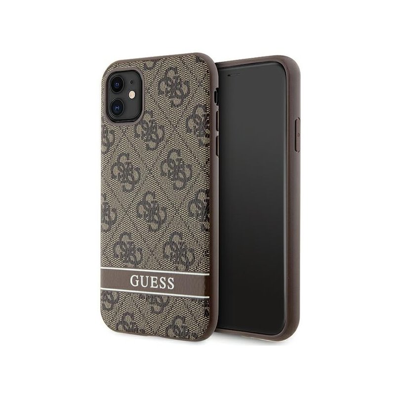 Guess iPhone Xr/11 brown hardcase 4G Stripe Guess iPhone Xr/11 brown hardcase 4G Stripe