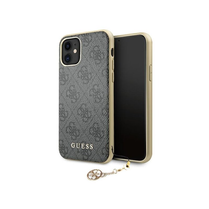 Guess iPhone Xr/11 grey hardcase 4G Charms Collection Guess iPhone Xr/11 grey hardcase 4G Charms Collection