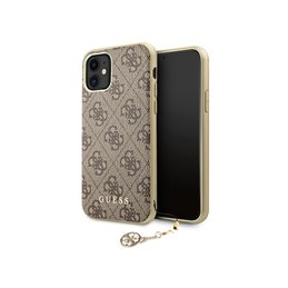 Guess iPhone Xr/11 brown hardcase 4G Charms Collection