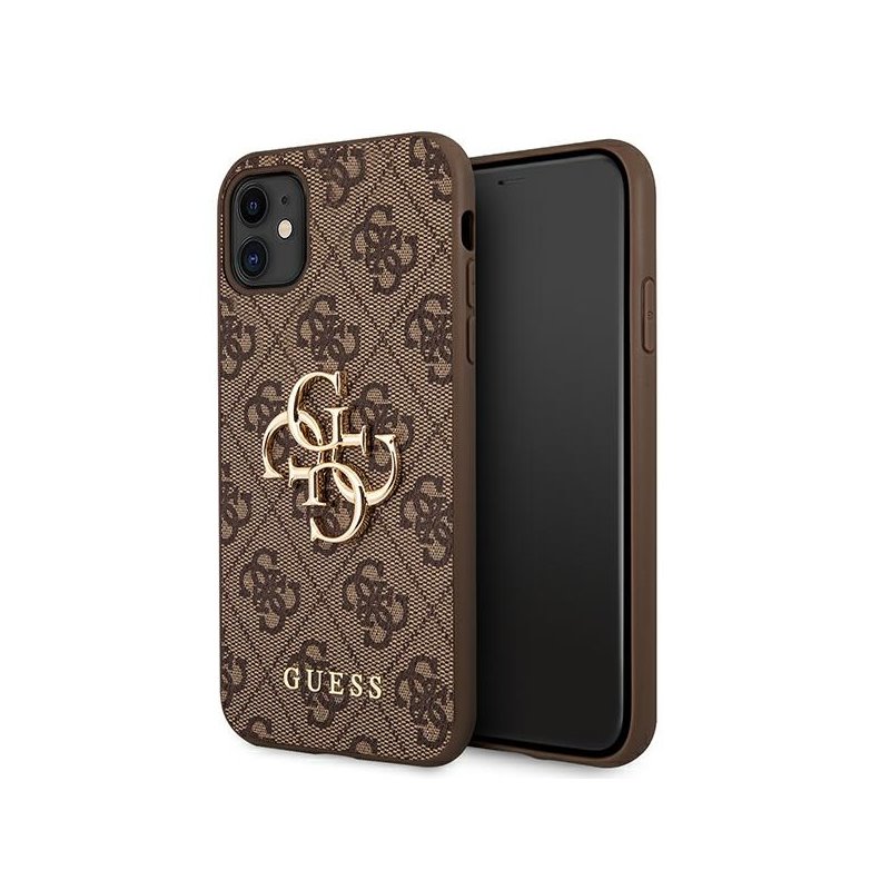 Guess iPhone Xr/11 brown hardcase 4G Big Metal Logo Guess iPhone Xr/11 brown hardcase 4G Big Metal Logo