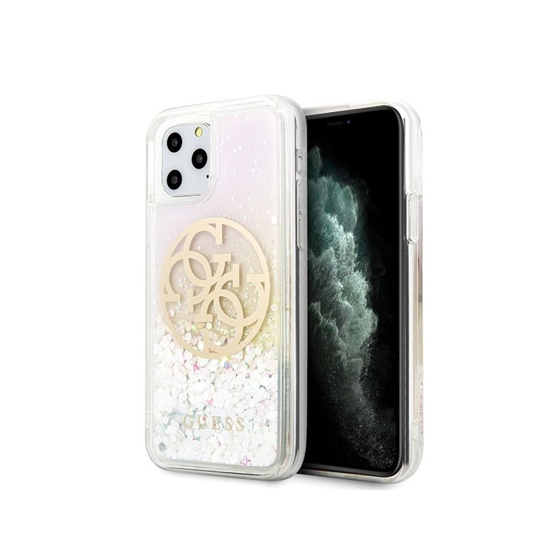 Guess iPhone 11 Pro hardcase Gradient Liquid Glitter Circle Logo Guess iPhone 11 Pro hardcase Gradient Liquid Glitter Circle Logo