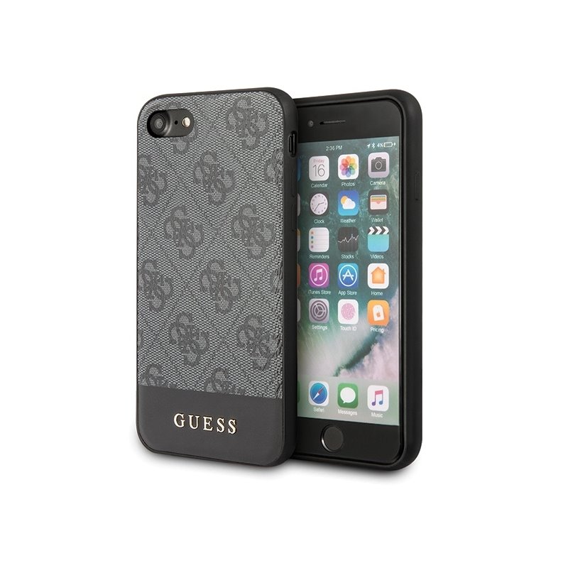 Guess iPhone 7/8/SE 2020/SE 2022 grey hardcase 4G Stripe Collection
