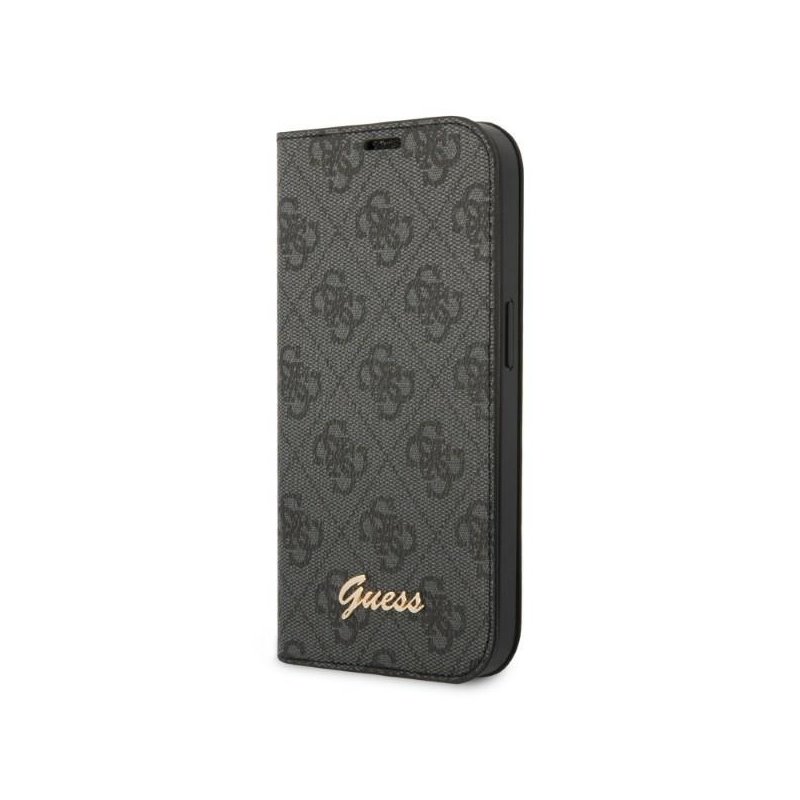 Guess iPhone 13/14/15 black book 4G Vintage Gold Logo Guess iPhone 13/14/15 black book 4G Vintage Gold Logo
