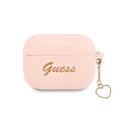 Guess AirPods Pro cover pink Silicone Charm Heart Collection