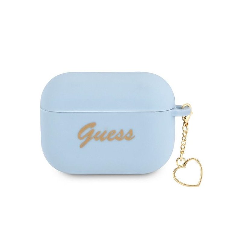Guess AirPods Pro cover blue Silicone Charm Heart Collection Guess AirPods Pro cover blue Silicone Charm Heart Collection