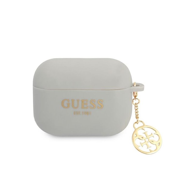 Guess AirPods Pro cover grey Silicone Charm 4G Collection