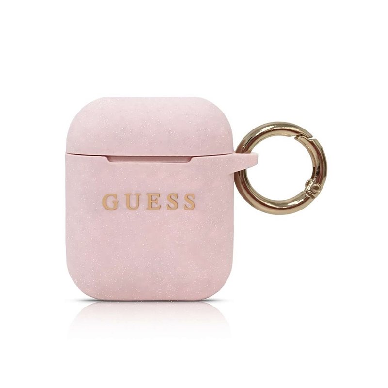 Guess AirPods cover pink Silicone Glitter Guess AirPods cover pink Silicone Glitter