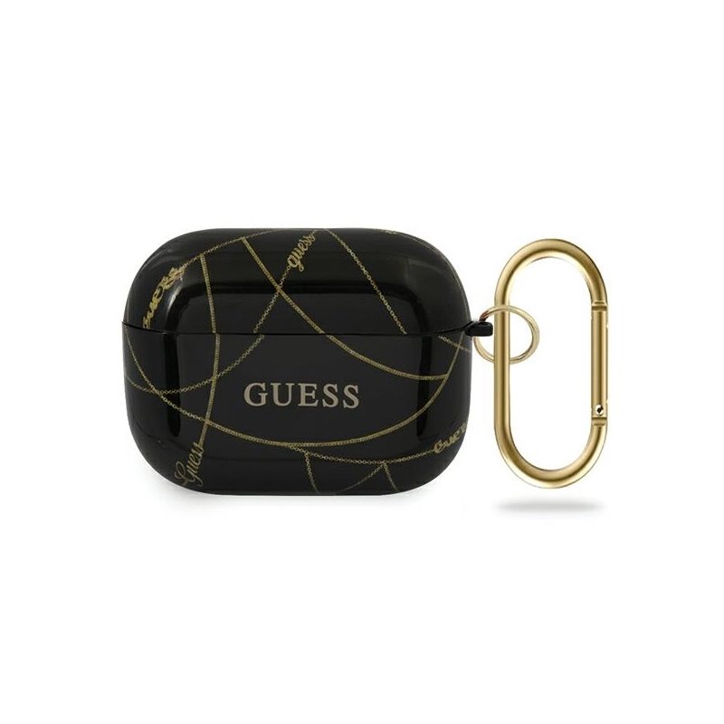 Guess AirPods Pro cover black Gold Chain Collection