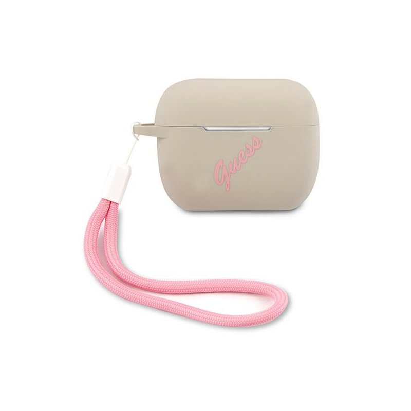 Guess AirPods Pro cover grey pink Silicone Vintage Guess AirPods Pro cover grey pink Silicone Vintage