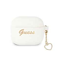 Guess AirPods 3 cover white Silicone Charm Heart Collection