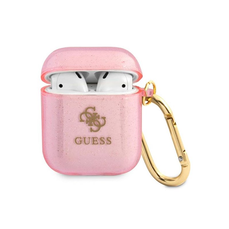 Guess AirPods cover pink Glitter Collection Guess AirPods cover pink Glitter Collection