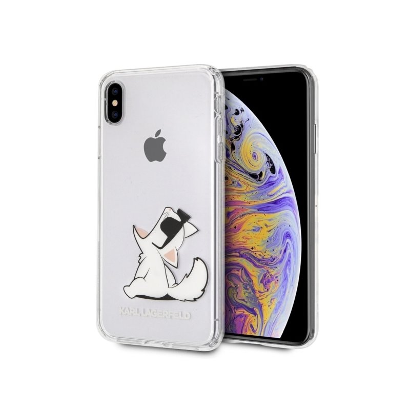 Karl Lagerfeld iPhone XS Max hardcase transparent Choupette Fun