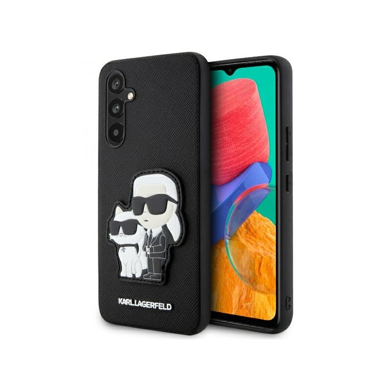 Karl Lagerfeld Samsung Galaxy A34 hardcase black Saffiano Karl & Choupette Karl Lagerfeld Samsung Galaxy A34 hardcase black Saffiano Karl & Choupette