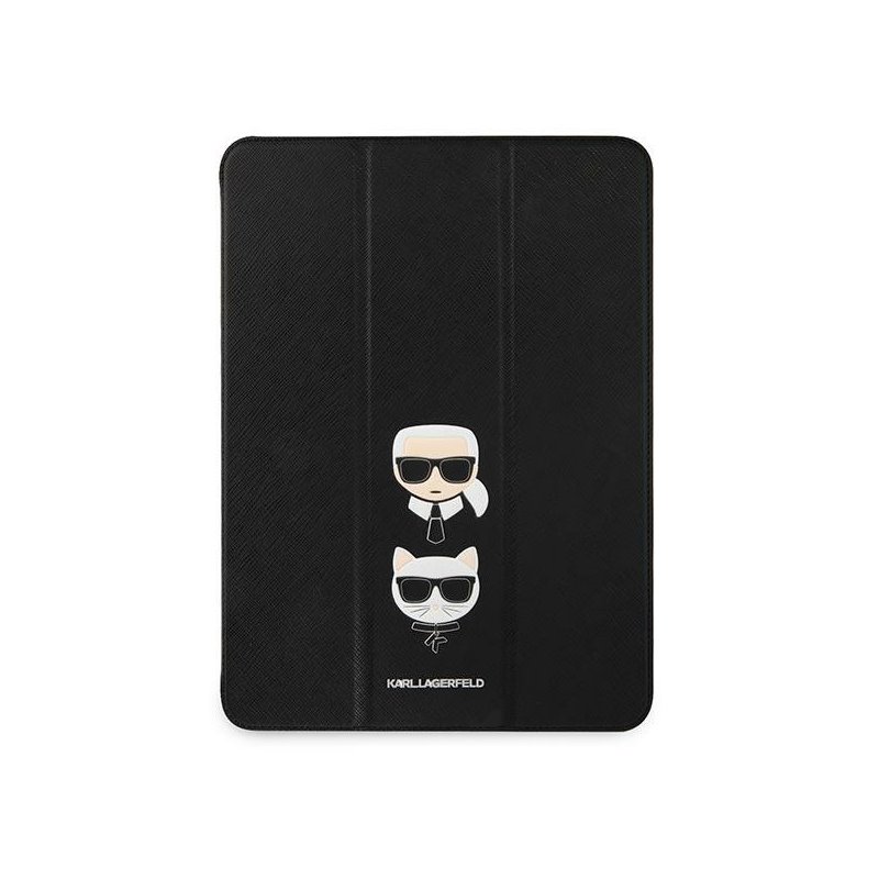 Karl Lagerfeld iPad 12.9 Pro 2021 Book Cover black Saffiano Karl&Choupette Karl Lagerfeld iPad 12.9 Pro 2021 Book Cover black Saffiano Karl&Choupette