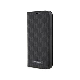 Karl Lagerfeld iPhone 14 Pro bookcase black Saffiano Monogram