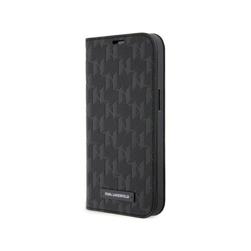 Karl Lagerfeld iPhone 14 Pro bookcase black Saffiano Monogram Karl Lagerfeld iPhone 14 Pro bookcase black Saffiano Monogram