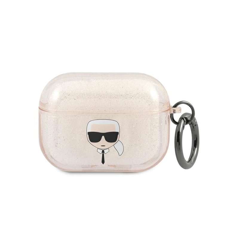 Karl Lagerfeld AirPods Pro cover gold Glitter Karl`s Head Karl Lagerfeld AirPods Pro cover gold Glitter Karl`s Head