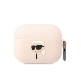 Karl Lagerfeld AirPods Pro cover pink Silicone Karl Head 3D
