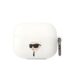 Karl Lagerfeld AirPods Pro cover white Silicone Karl Head 3D