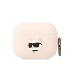 Karl Lagerfeld AirPods Pro cover pink Silicone Choupette Head 3D