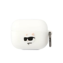 Karl Lagerfeld AirPods Pro cover white Silicone Choupette Head 3D