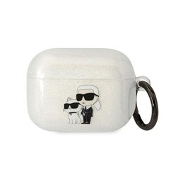Karl Lagerfeld Airpods Pro cover transparent Glitter Karl&Choupette