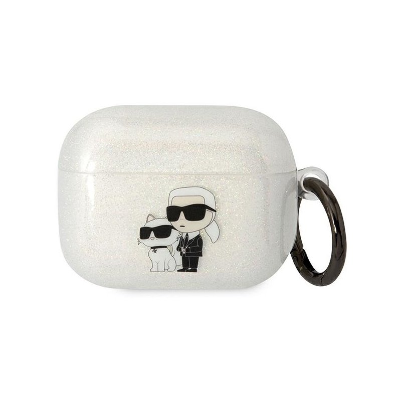 Karl Lagerfeld Airpods Pro cover transparent Glitter Karl&Choupette Karl Lagerfeld Airpods Pro cover transparent Glitter Karl&Choupette