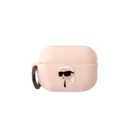 Karl Lagerfeld AirPods Pro2 (2022/2023) cover pink Silicone Karl Head 3D