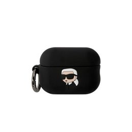 Karl Lagerfeld AirPods Pro2 (2022/2023) cover black Silicone Karl Head 3D