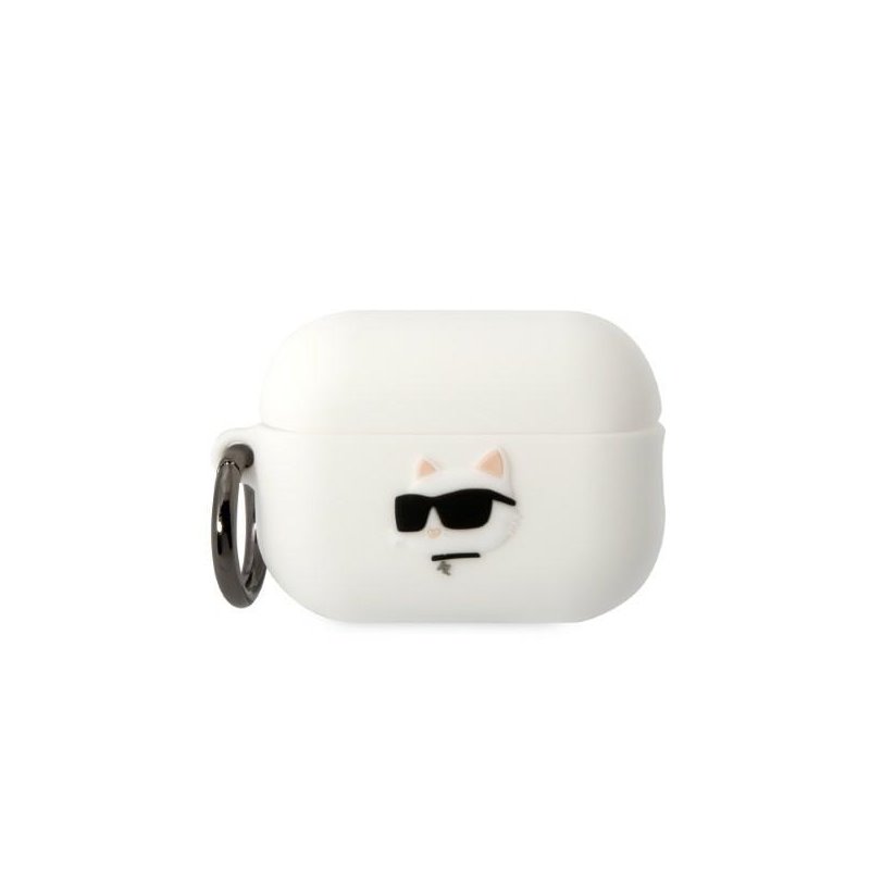Karl Lagerfeld AirPods Pro2 (2022/23) cover white Silicon Choupette Head 3D