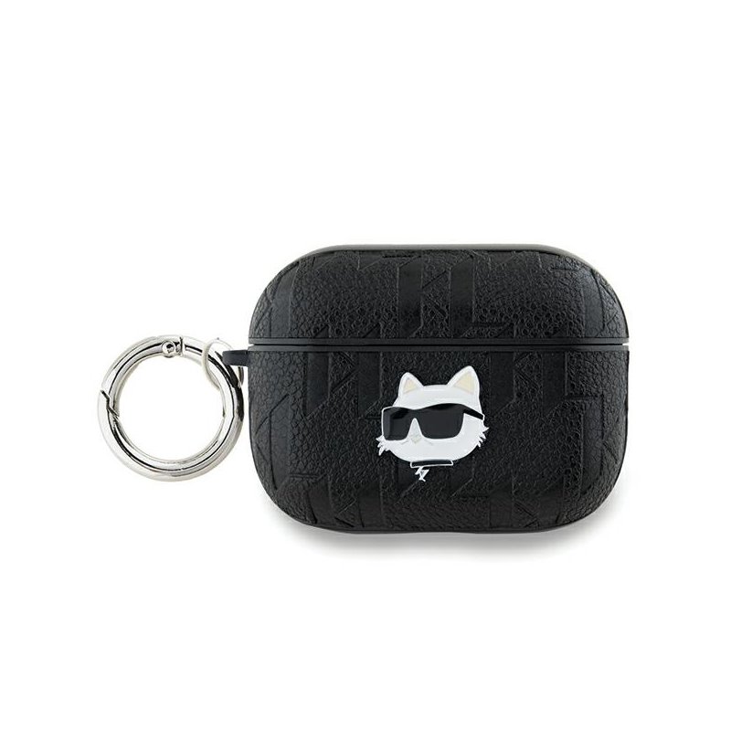 Karl Lagerfeld AirPods Pro2 (2022/2023) cover black Monogram Choupette Head