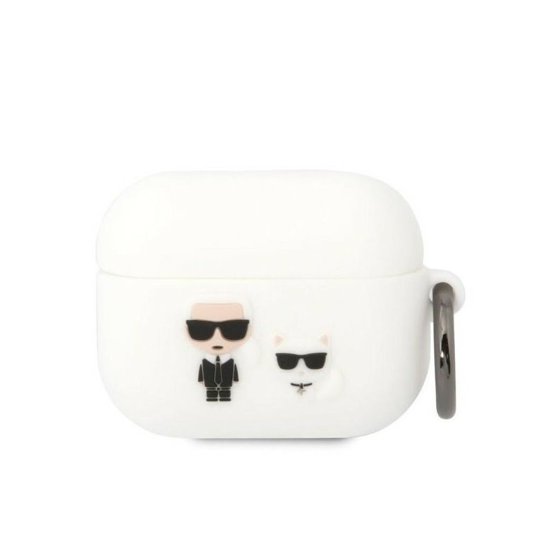 Karl Lagerfeld AirPods Pro cover white Silicone Karl & Choupette