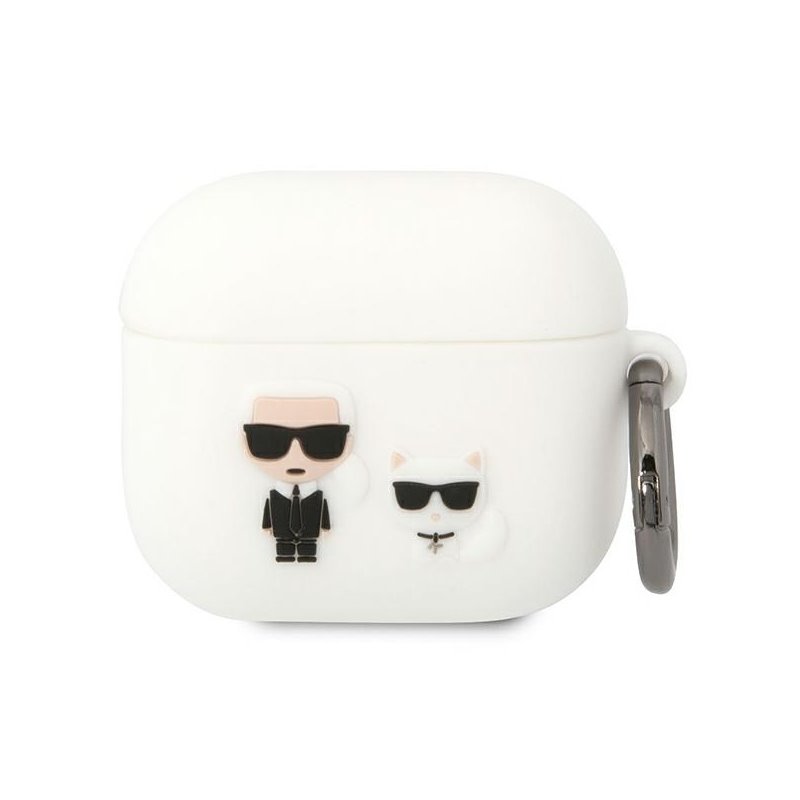 Karl Lagerfeld AirPods 3 cover white Silicone Karl & Choupette Karl Lagerfeld AirPods 3 cover white Silicone Karl & Choupette