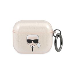 Karl Lagerfeld AirPods 3 cover gold Glitter Karl`s Head