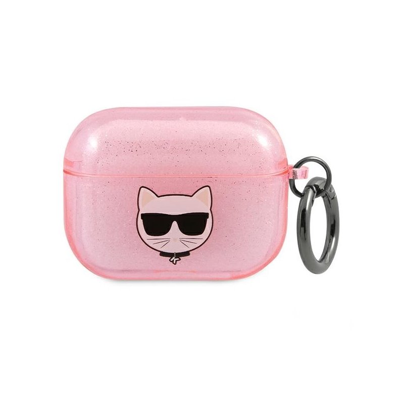 Karl Lagerfeld AirPods 3 cover pink Glitter Choupette Karl Lagerfeld AirPods 3 cover pink Glitter Choupette
