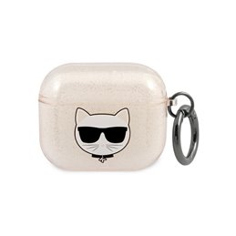 Karl Lagerfeld AirPods 3 cover gold Glitter Choupette