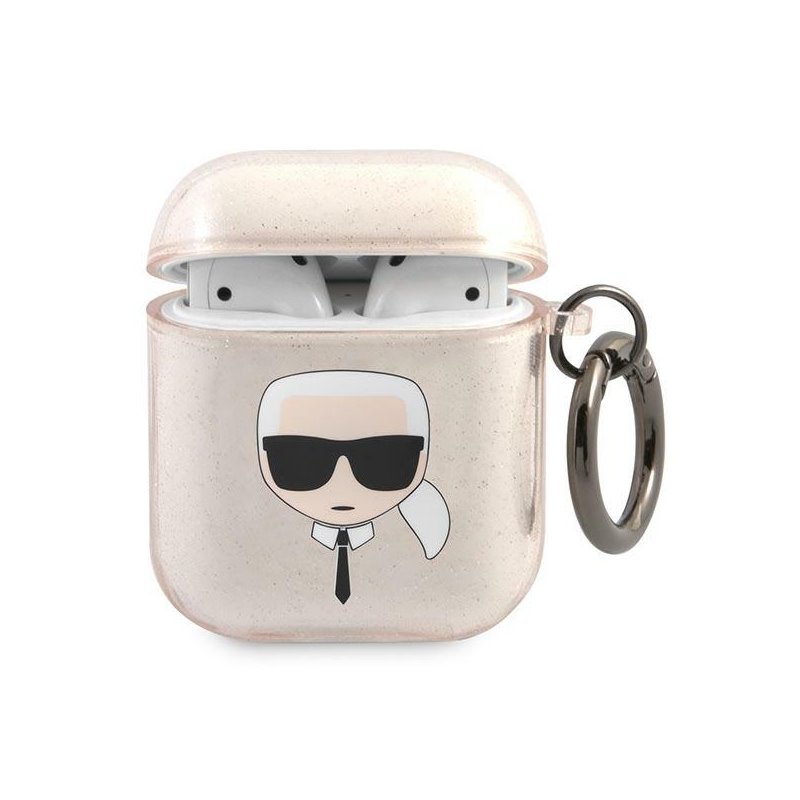 Karl Lagerfeld AirPods cover gold Glitter Karl`s Head Karl Lagerfeld AirPods cover gold Glitter Karl`s Head