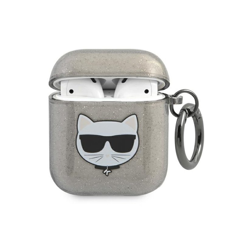 Karl Lagerfeld AirPods cover black Glitter Choupette Karl Lagerfeld AirPods cover black Glitter Choupette
