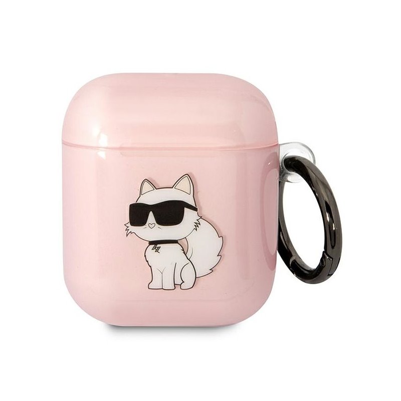 Karl Lagerfeld Airpods 1/2 cover pink Ikonik Choupette Karl Lagerfeld Airpods 1/2 cover pink Ikonik Choupette