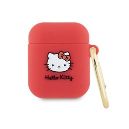 Hello Kitty AirPods 1/2 Cover Fuchsia Silicone 3D Kitty Head