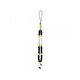 Hello Kitty Pearls and Beads Kitty Charm Phone Charm Black