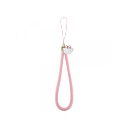 Hello Kitty Nylon Cord Kitty Head Phone Charm Pink
