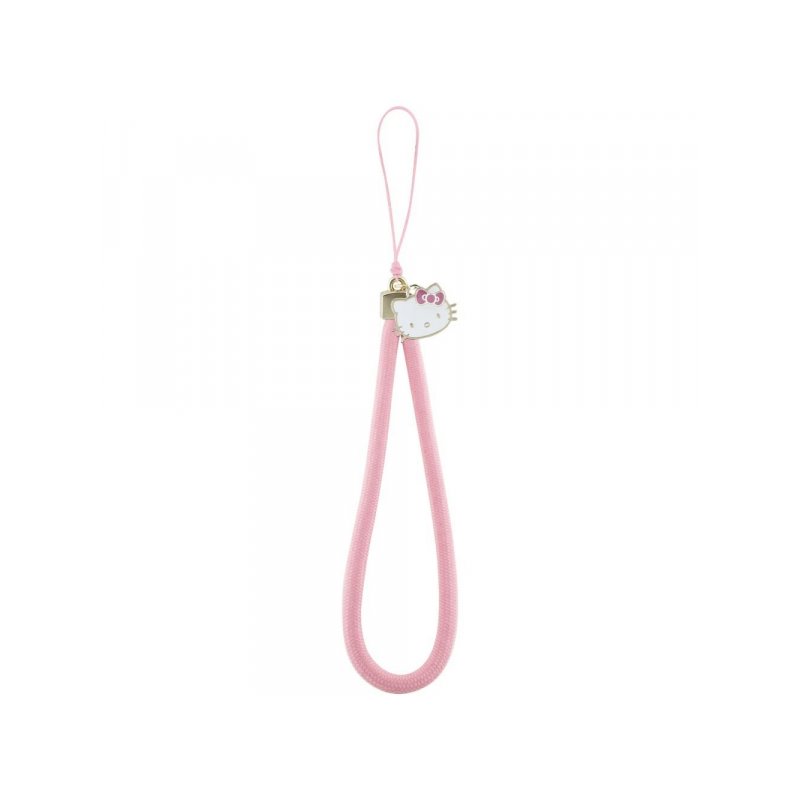 Hello Kitty Nylon Cord Kitty Head Phone Charm Pink