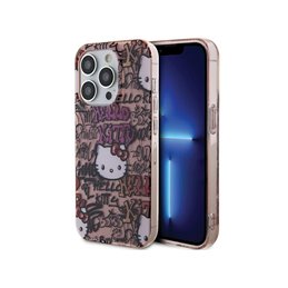 Hello Kitty iPhone 15 Pro Max pink hardcase IML Tags Graffiti